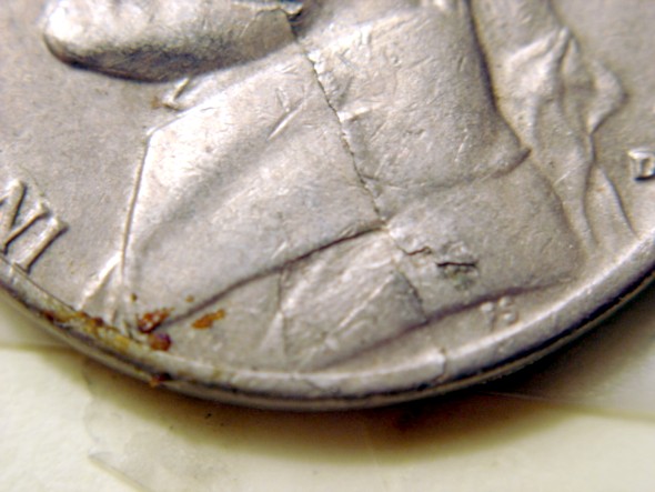 1974-D-Jefferson-Nickel---Peeling--Lamination?